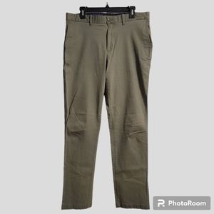 Banana Republic Aiden Chino Pants Mens 34x33 Green Stretch Ribbed Casual-Formal